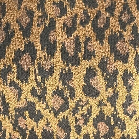 nordstrom fun stripe sweater brown dachshund leopard spots size L GL439068BG - Picture 8 of 16